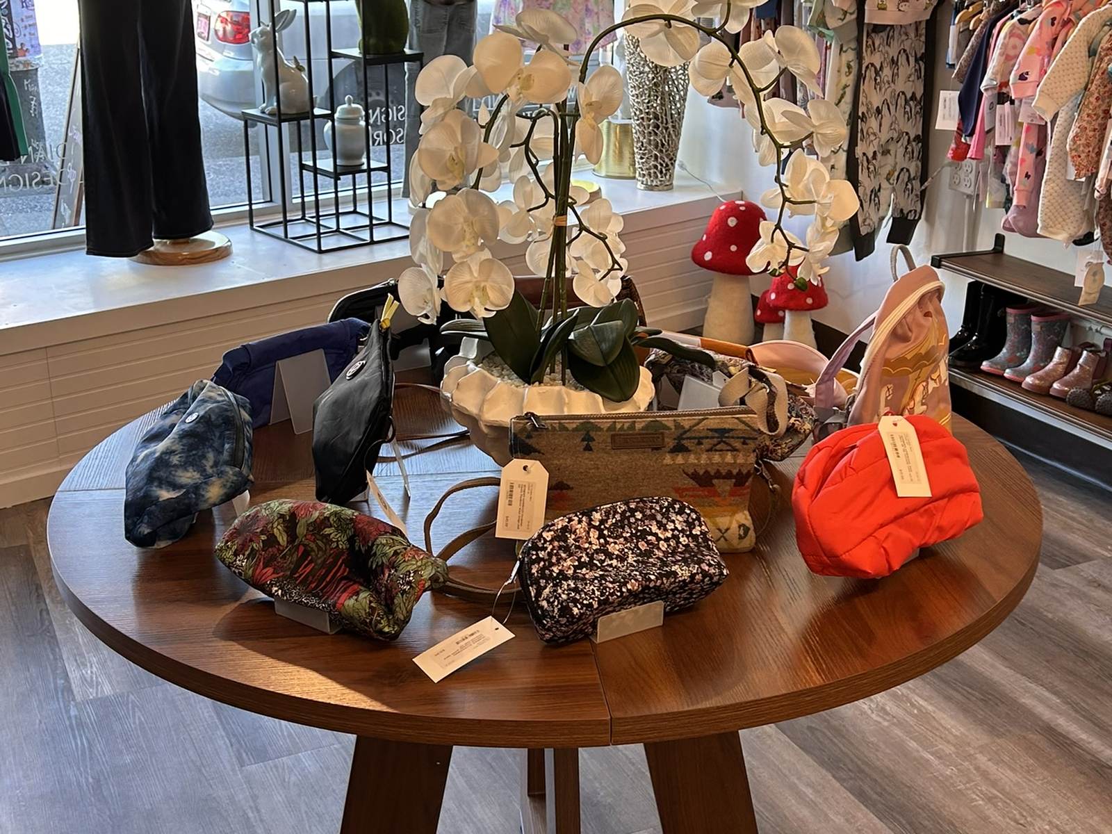 The Clothes Nest boutique interior, looking towards Main Street.